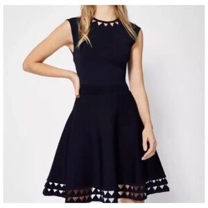 Ted Baker • Kathryn Fit & Flare Dress in Navy Blue